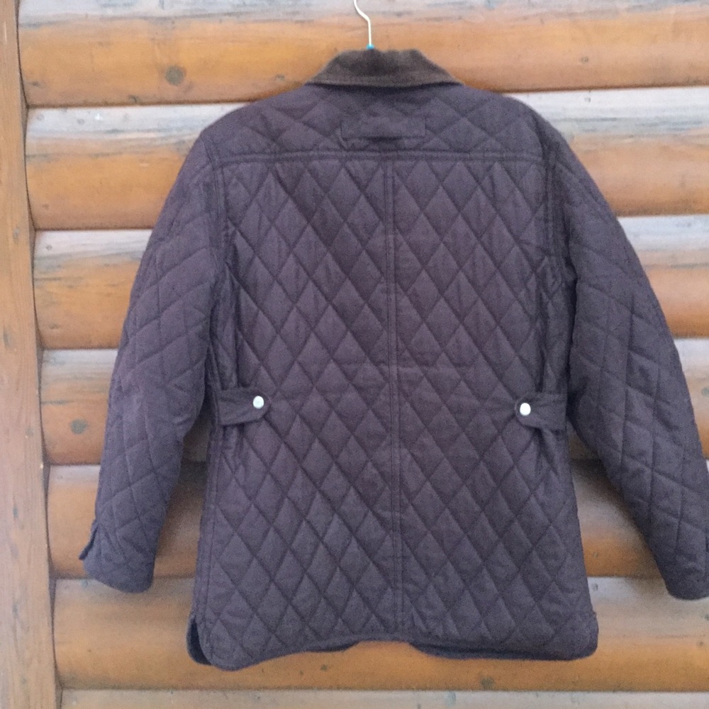 π« Talbots Brown Quilted Jacket EUC M-L CLASSIC BEAUTY EPLC SZ M/LG - Picture 2 of 15